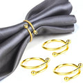 8 Pcs Gold Napkin Rings by FORESRUM