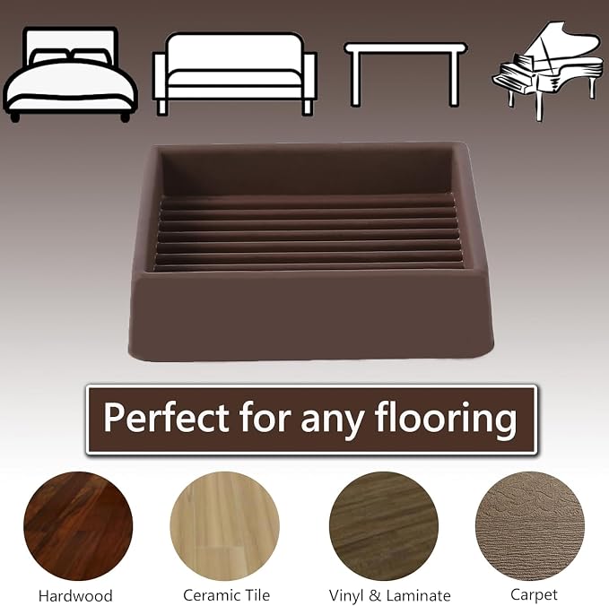 Jayen Non Slip Furniture Caster Cups Coasters Pads - Image 2