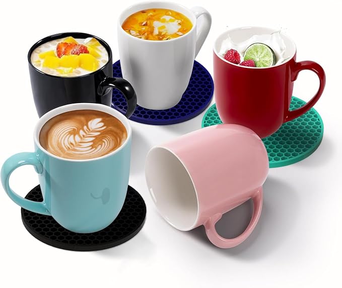 Silicone Coasters with Holders Drink Coasters, - Image 2