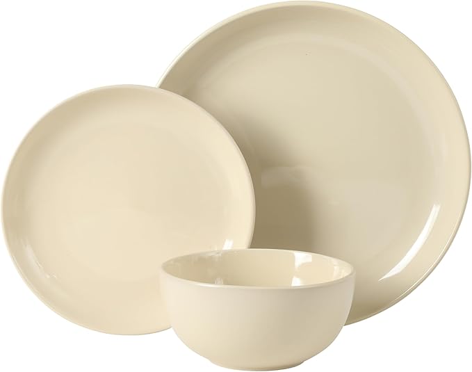 Gibson Home Rockaway 12 Piece Plates and Bowls Matte Outside/Shiny Inside Glaze - Image 6