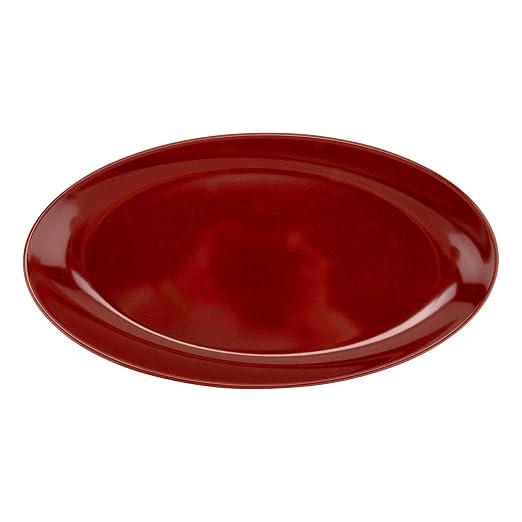 G.E.T. OP-1580-CHI Chili 15 Oval Serving Platter Dishwasher Safe Melamine - Image 2