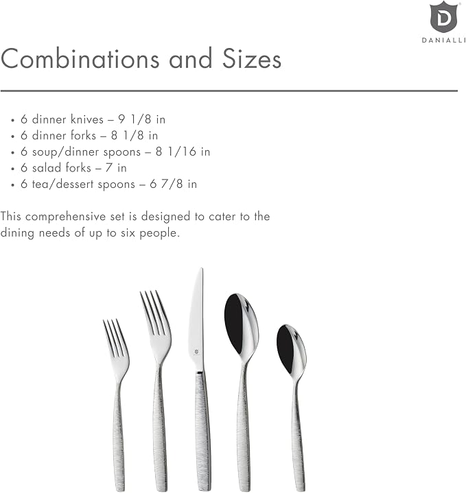 Engraved Silverware Set for 6 | 18/10 Stainless Steel Flatware - Image 7