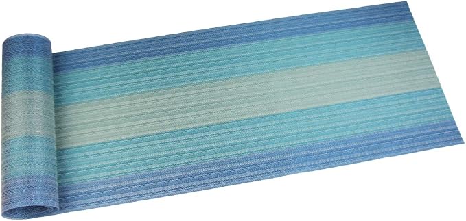 PIGCHCY Placemats Set of 6 and Table Runner, Heat Resistant Vinyl Woven - Image 4