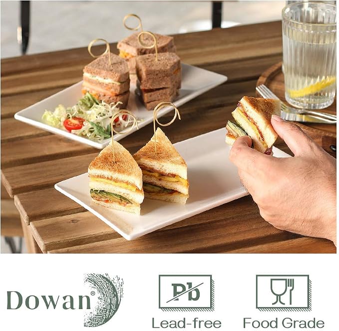 DOWAN 12" Rectangle Plates Set of 4 - Image 5
