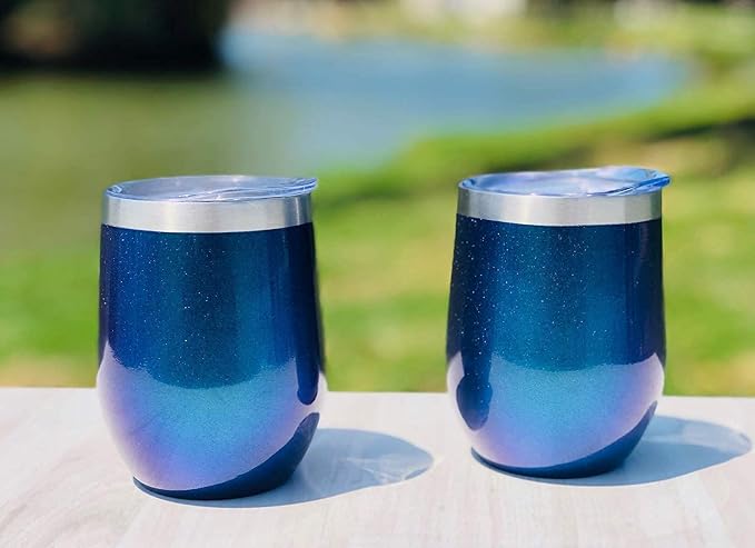 CHILLOUT LIFE 12 oz Stainless Steel Wine Tumblers 4 Pack - Image 8
