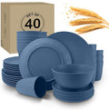 40Pack plates and bowls sets for kids by WROVA