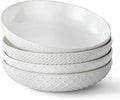 Y YHY 8.5" Pasta Bowls Set of 4, 30 oz Embossed Salad Bowls by YYHY