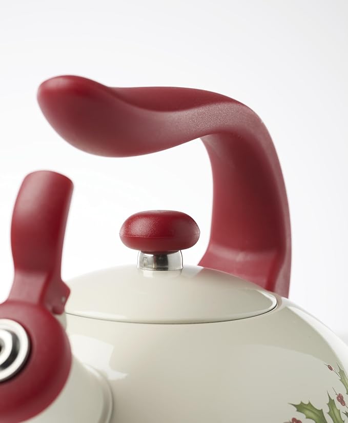 Lenox Holiday Aluminum Christmas Tea Kettle, 84oz | dishwasher safe | - Image 3