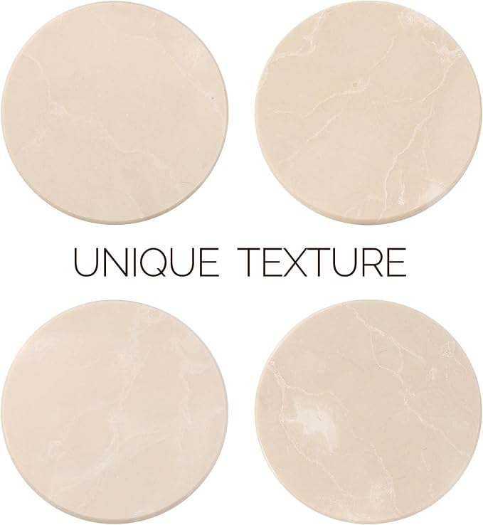 Marble Coaster Set of 4, Round Coasters, Marble Coasters - Image 8