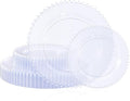 U-QE 60PCS Clear Plastic Plates by U-QE