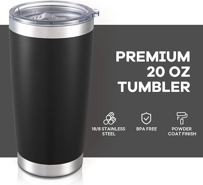 20 oz Tumbler with Lid Stainless Steel Insulated Tumblers Bulk Cups Mug | - Image 2