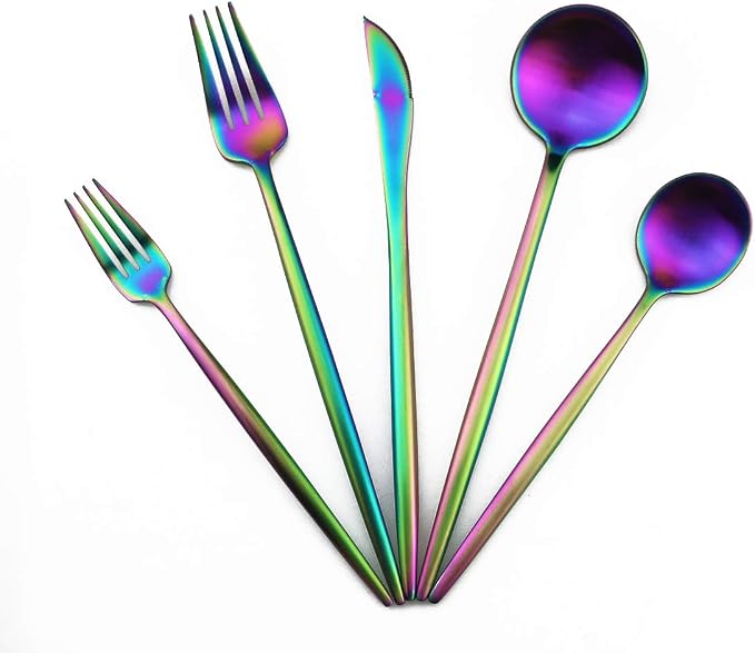20-Piece 18/10 Stainless Steel Flatware Silverware, Luxury Dinnerware Set - Image 3