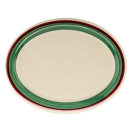 GET OP-135-PO Melamine Oval Serving Platter / Dinner Plate, 13.5" x 10.25" - Image 2