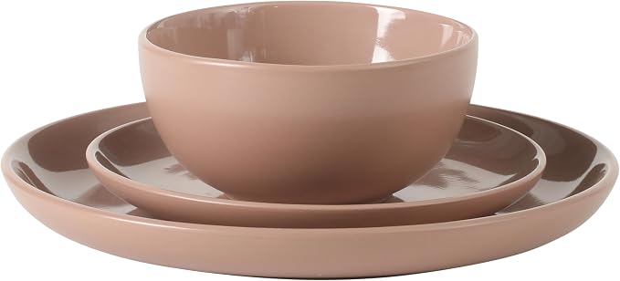 Gibson Home Rockaway 12 Piece Plates and Bowls Matte Outside/Shiny Inside Glaze - Image 6