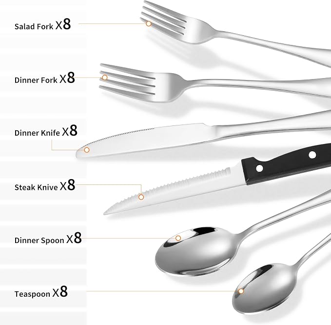 Lazycorner 53 Piece Silverware Set - Image 5