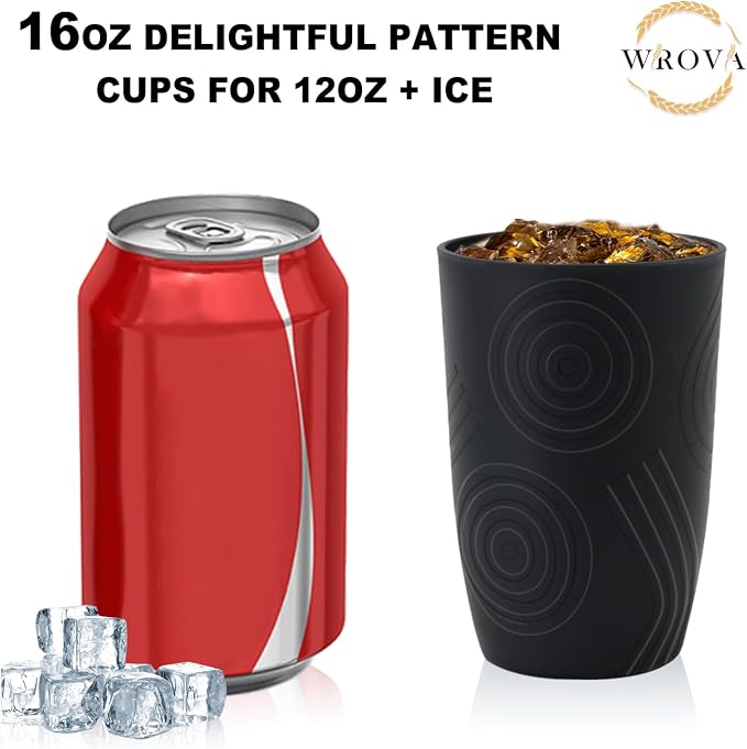 Wrova Wheat Straw Cups 16oz Tumbler Set of 8 - Image 4