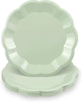 NatNarr 30 Pcs Sage Green Paper Plates, 7 Inch Scalloped Paper Plates | Small by NatNarr