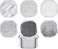UMIRRO Absorbent Felt & Silicone Drink Coasters Set of 6 by Umirro