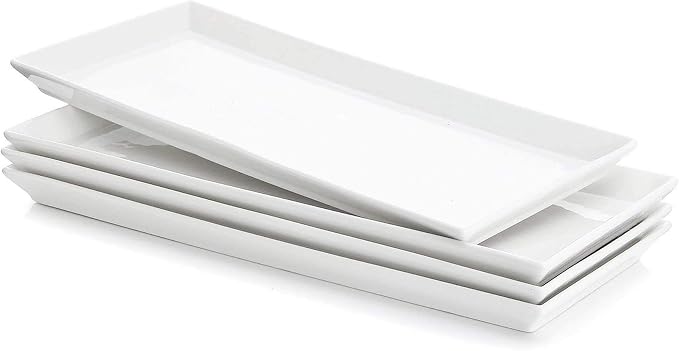 Sweese Rectangular Porcelain Platters, Serving Trays by Sweese