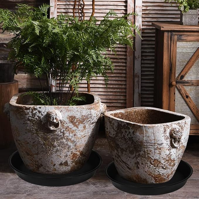 2 Pack of 18 19 inch Plant Saucer, 2.7" Depth Tray, Large Deep Garden Plastic - Image 4