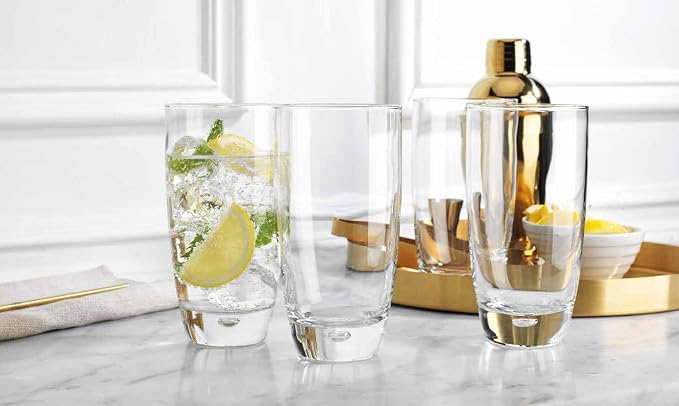Glaver's Highball Glasses Set Of 4, 16 Oz. Drinking Glasses, Unique Water Glass - Image 5