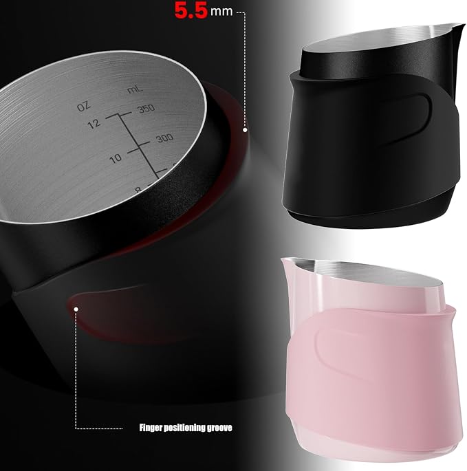 Handleless Milk Frothing Pitcher Stainless Steel Steamer Cup - Image 6