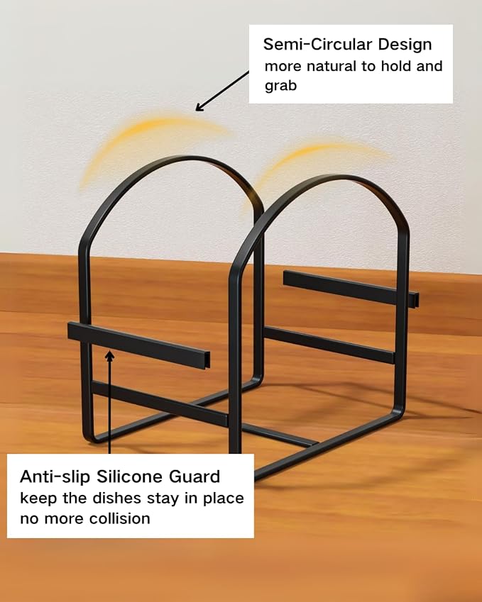 4 Pack Kitchen Plate Holder Organizer - Image 5