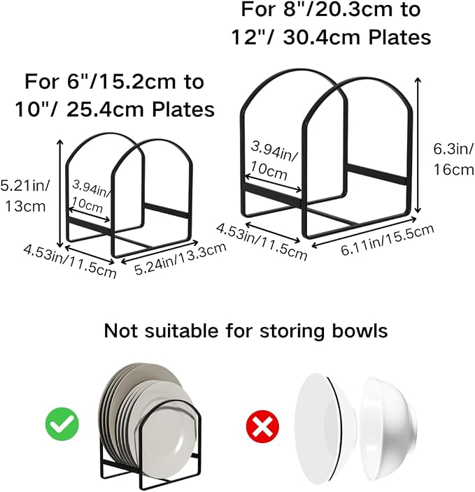 LINFIDITE 2 Pack Kitchen Plate Holder Organizer - Image 6