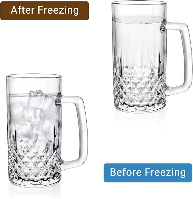 2 Pack Beer Mugs For Freezer, Double Wall Insulated Glasses – Freezer Mugs - Image 6