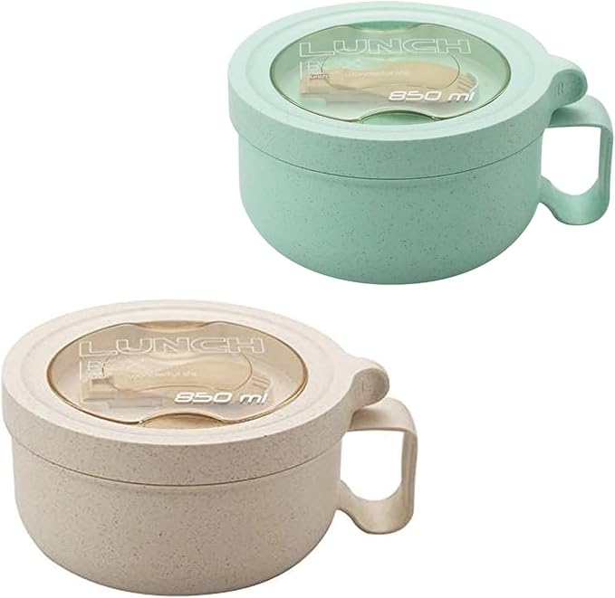 Rarapop 2 Pack Microwave Soup Bowl Containers by Rarapop