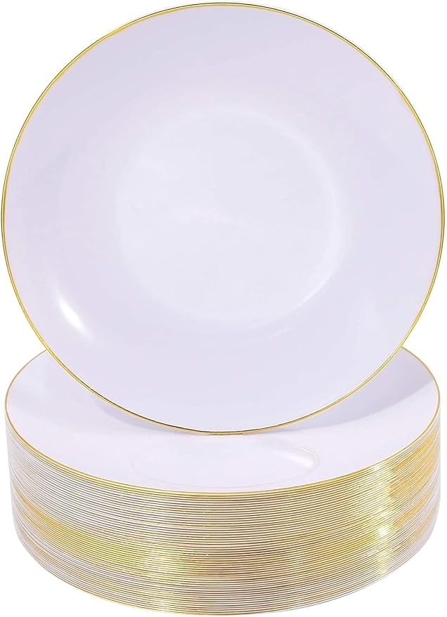 Nervure 100PCS Gold Plastic Plates by Nervure