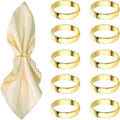 Gold Napkin Rings-10 Pcs Stainless Steel Napkin Rings | Metal Napkin Ring by GERILKAI