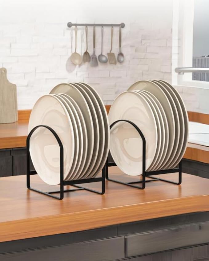 LINFIDITE 2 Pack Kitchen Plate Holder Organizer - Image 3