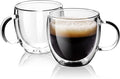 Double Wall Glass Espresso Cups 5oz/150ml, A set of 2, Thermo Insulated by StylusellaEspressoCups
