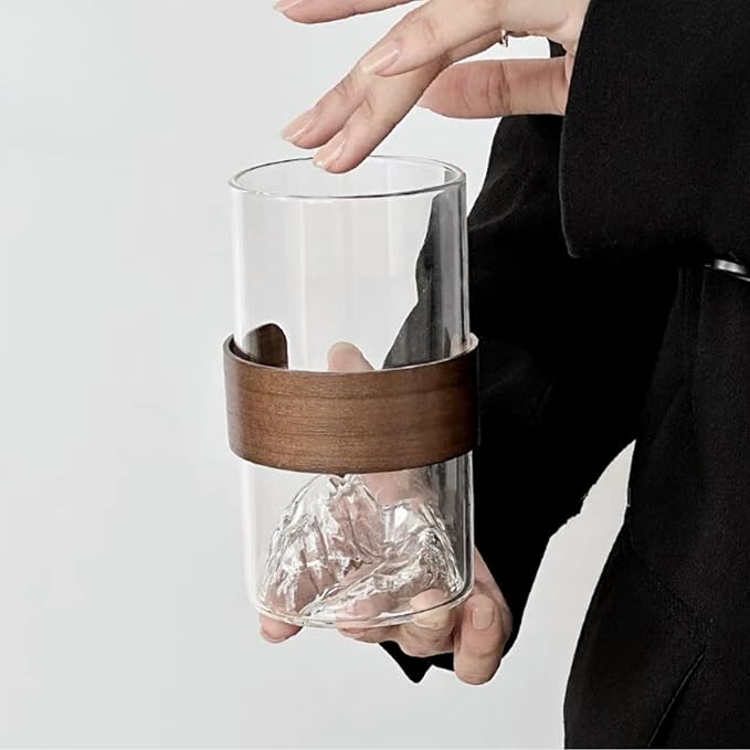 Mountain View Glass Cups – Modern Clear Glass Cups Set, Stylish and Functional - Image 3