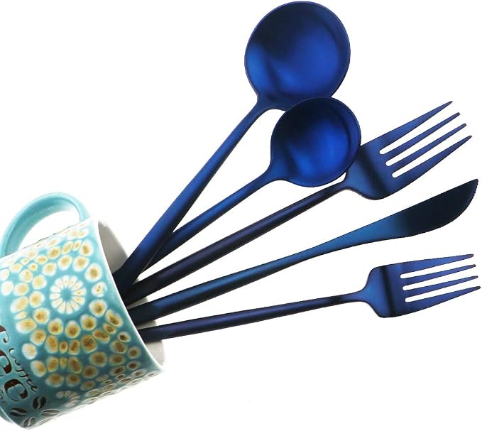 20-Piece 18/10 Stainless Steel Flatware Silverware, Luxury Dinnerware Set - Image 2