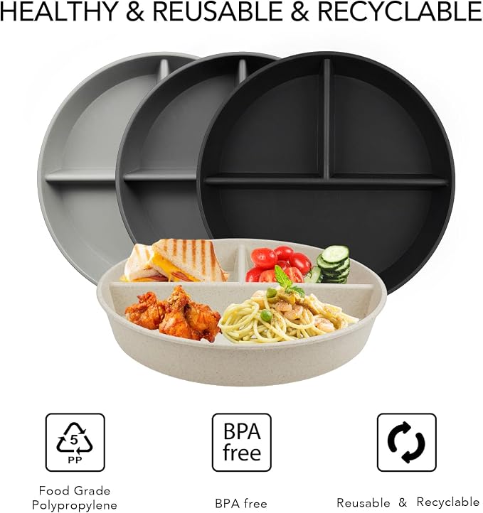 9 Inch 4PCS Divided Plates - Image 4