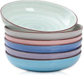 Selamica Ceramic Pasta Bowls Set 34 OZ, Large Salad Bowl 8.6 Inch Deep Plates by Selamica