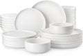 MALACASA 24 Pcs Porcelain Plates and Bowls Sets, Dinnerware Set by MALACASA
