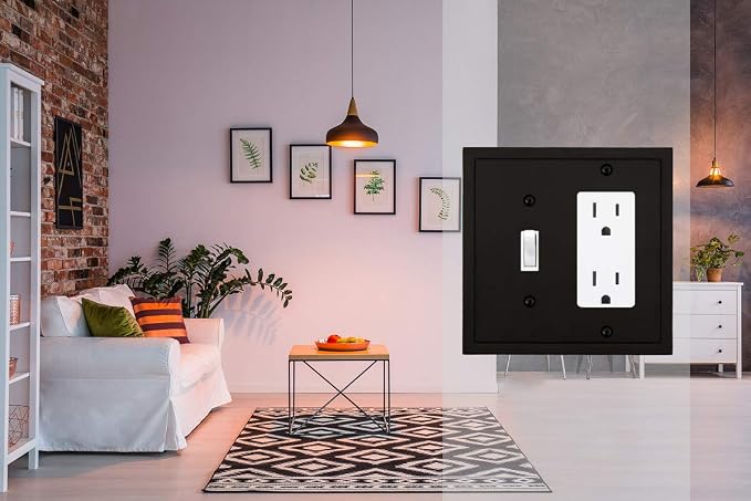Modern Edge Decorative Wall Plate Switch Plate Outlet Cover, Durable Solid Zinc - Image 5