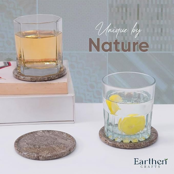 Oceanic Marble Coasters Set of 6 - Image 5