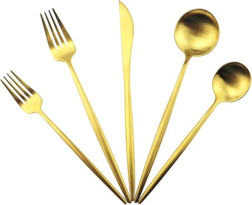 20-Piece 18/10 Stainless Steel Flatware Silverware, Luxury Dinnerware Set by Unknown