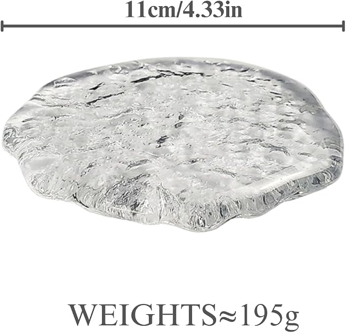 Lead-Free Crystal Glass Round Coasters, 11cm Thickened and Durable, Japanese - Image 7