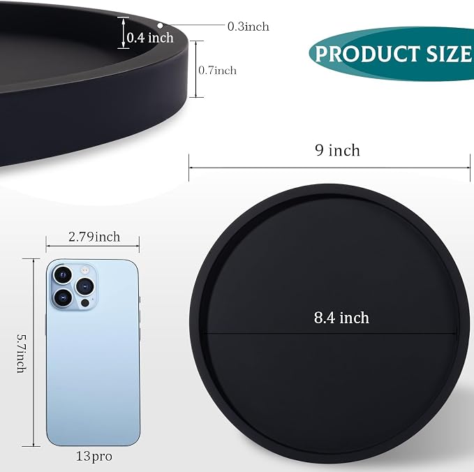Silicone Bathroom Tray Coffee Table Decor Perfume Organizer, Scratch-Resistant - Image 7