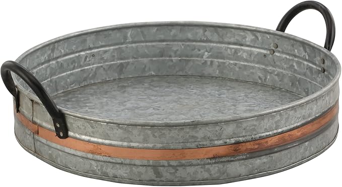 Galvanized Metal Serving Trays by Deconoor