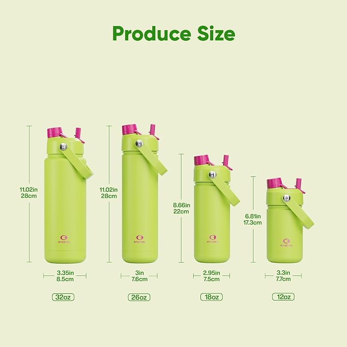 Kids Insulated Water Bottle - 12oz Stainless Steel Water Bottle with Dual Spouts - Image 6
