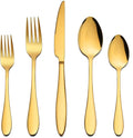 LIANYU 40-Piece Gold Silverware Set by LIANYU