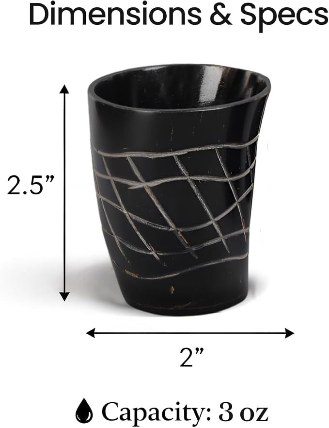 Handicrafts Home Viking Horn Shot Glasses Set of 12, Rustic Viking Drinkware - Image 6