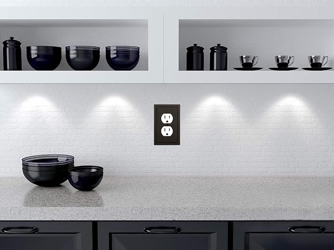 Modern Edge Decorative Wall Plate Switch Plate Outlet Cover, Durable Solid Zinc - Image 6