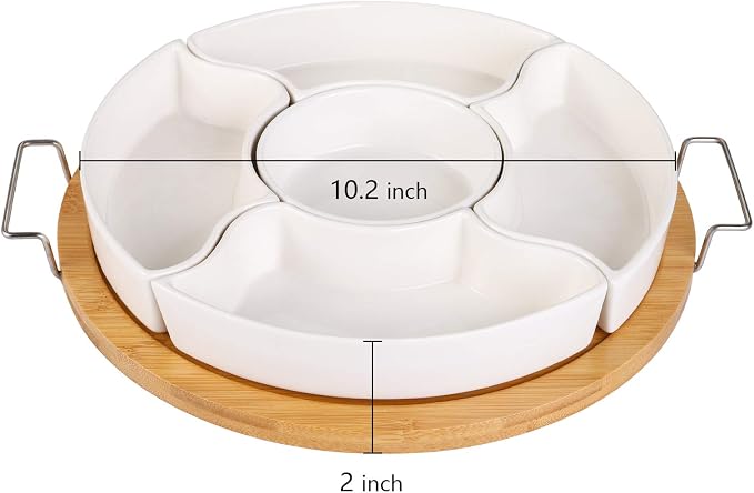 11 Inch Ceramic Divided Serving Dishes - Image 3